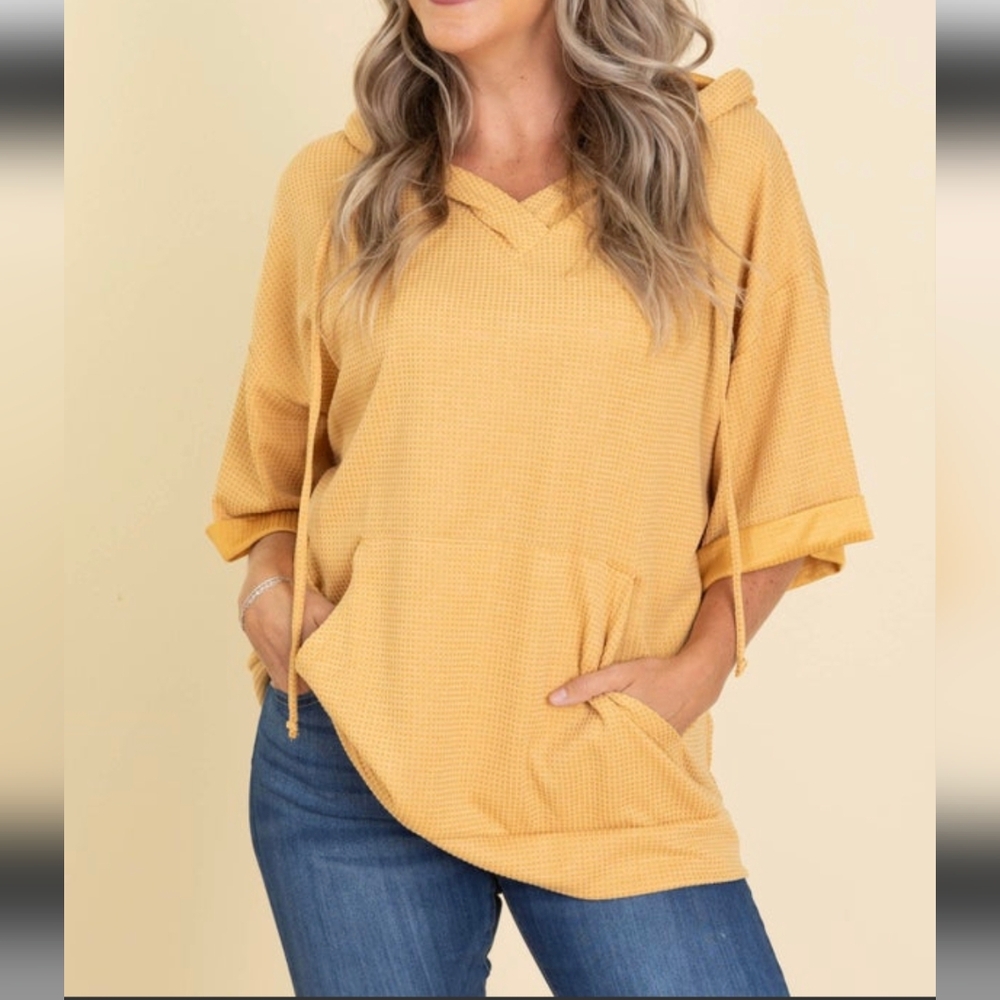 Andree By Unit NWT Womens  3/4 Sleeve Hoodie  M/L